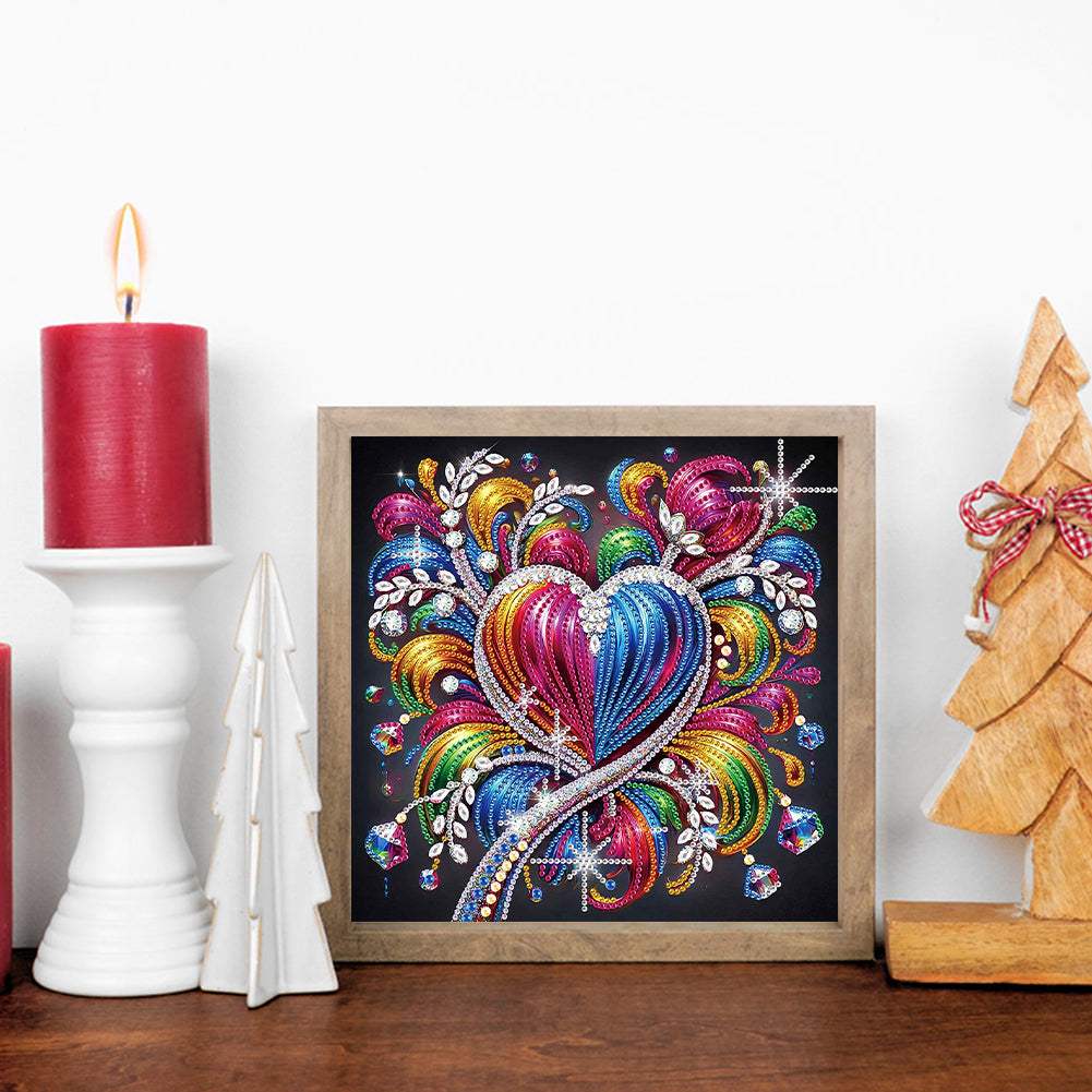 Shining Love - Special Shaped Drill Diamond Painting 30*30CM