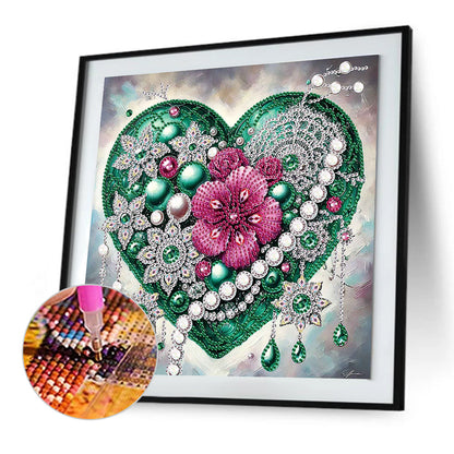 Shining Love - Special Shaped Drill Diamond Painting 30*30CM