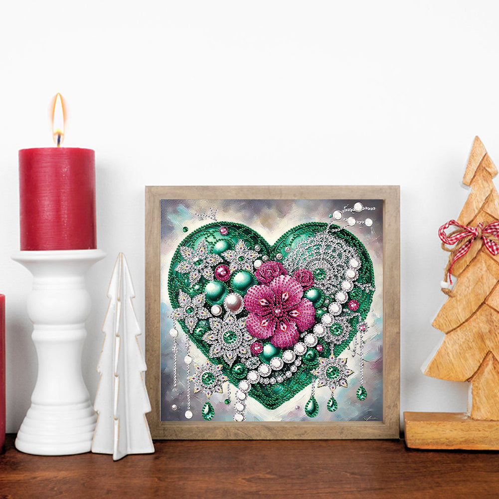 Shining Love - Special Shaped Drill Diamond Painting 30*30CM