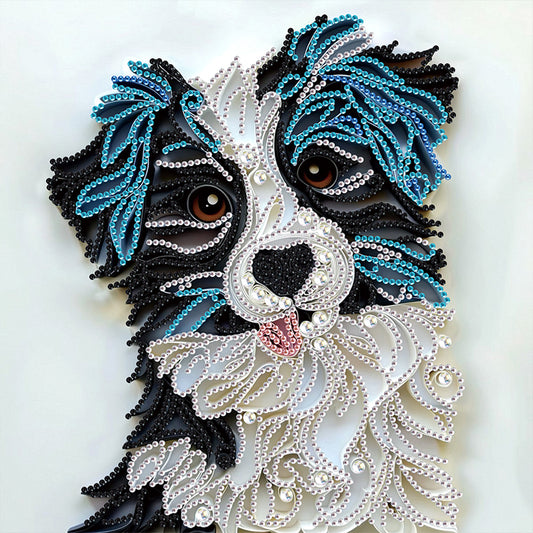 Quilled Puppy - Special Shaped Drill Diamond Painting 30*30CM