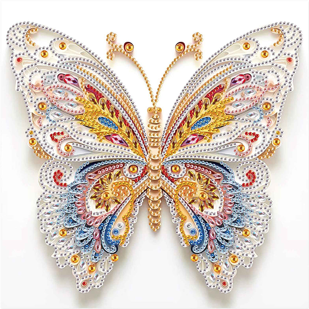 Quilled Butterfly - Special Shaped Drill Diamond Painting 30*30CM