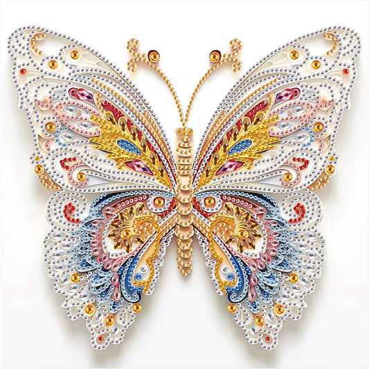 Quilled Butterfly - Special Shaped Drill Diamond Painting 30*30CM
