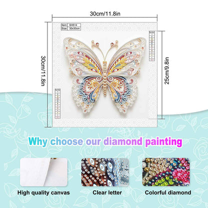 Quilled Butterfly - Special Shaped Drill Diamond Painting 30*30CM