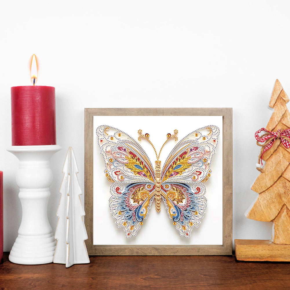 Quilled Butterfly - Special Shaped Drill Diamond Painting 30*30CM