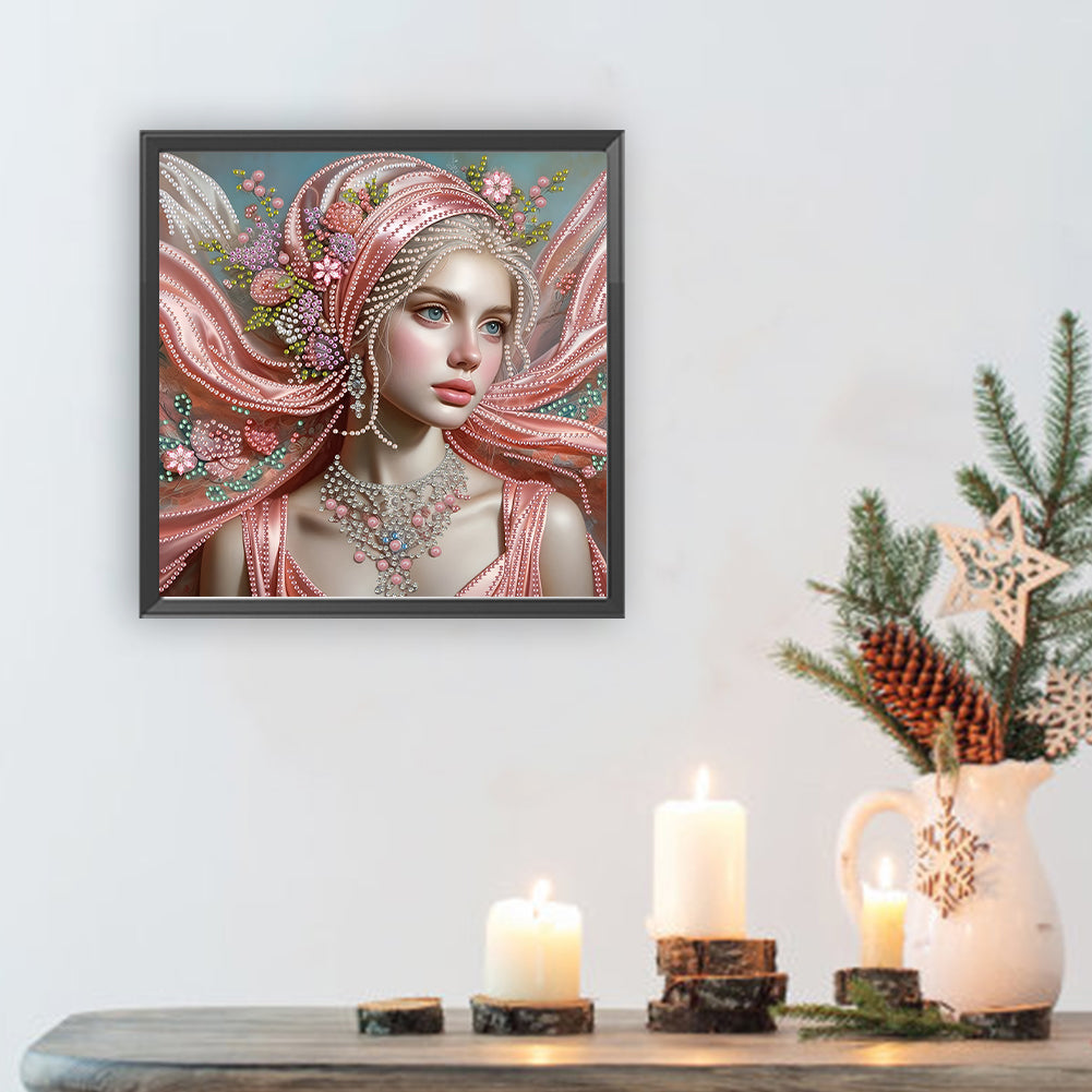 Lady Beauty - Special Shaped Drill Diamond Painting 30*30CM