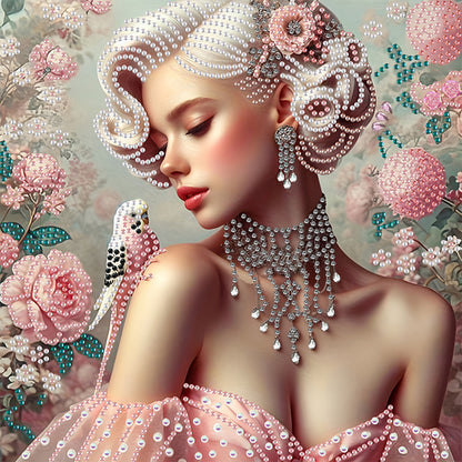 Lady Beauty - Special Shaped Drill Diamond Painting 30*30CM