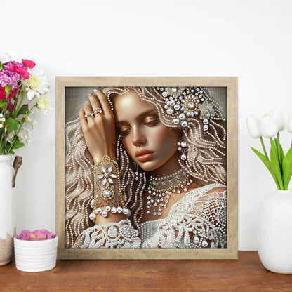 Lady Beauty - Special Shaped Drill Diamond Painting 30*30CM
