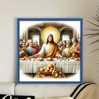 Jesus And His Disciples - 14CT Stamped Cross Stitch 40*40CM