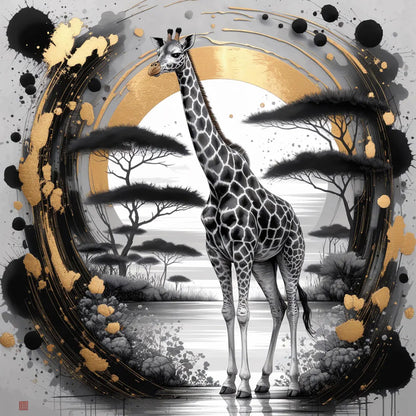 Giraffe - Full Round Drill Diamond Painting 40*40CM