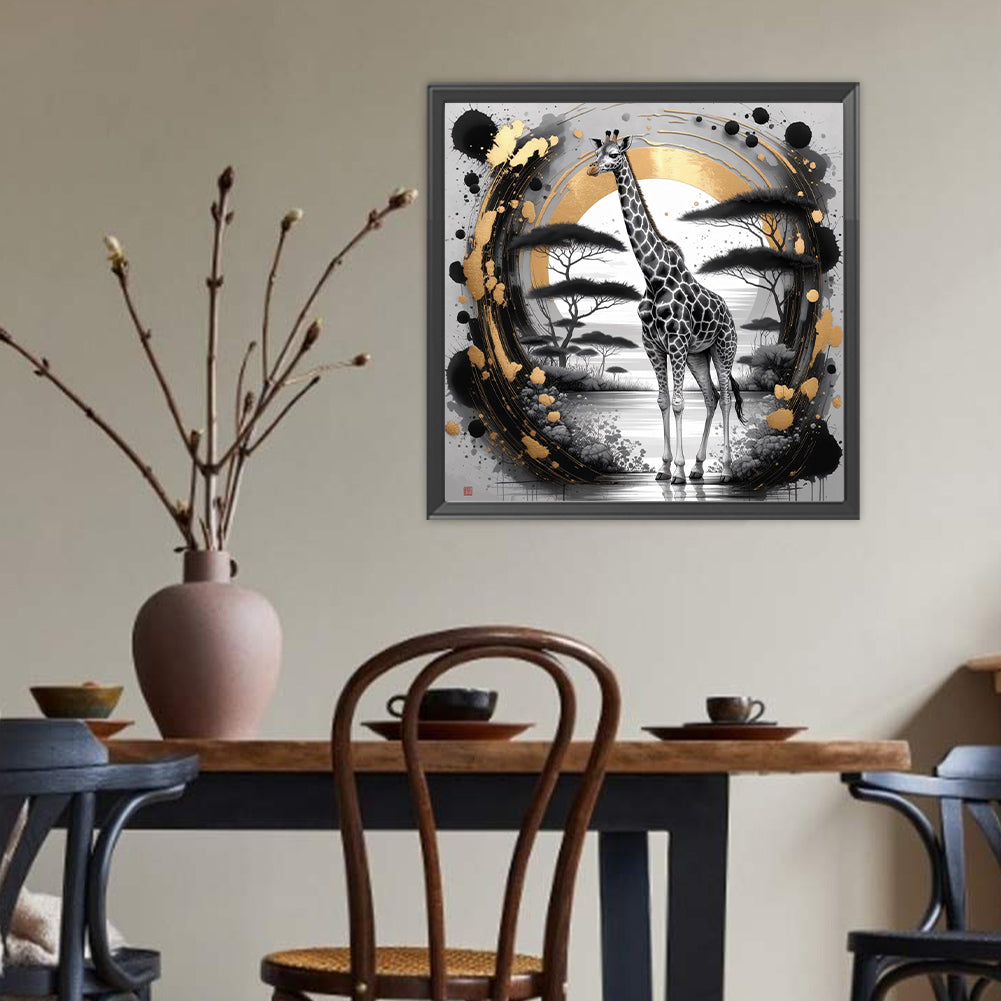 Giraffe - Full Round Drill Diamond Painting 40*40CM