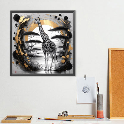 Giraffe - Full Round Drill Diamond Painting 40*40CM