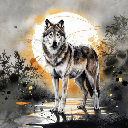 Wolf - Full Round Drill Diamond Painting 40*40CM