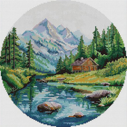 Circular Four Seasons-Summer - 14CT Stamped Cross Stitch 33*33CM(Joy Sunday)