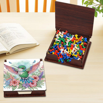 Wood Animals Diamond Art Note Box with 160 Sheets of Paper for Adults Beginners