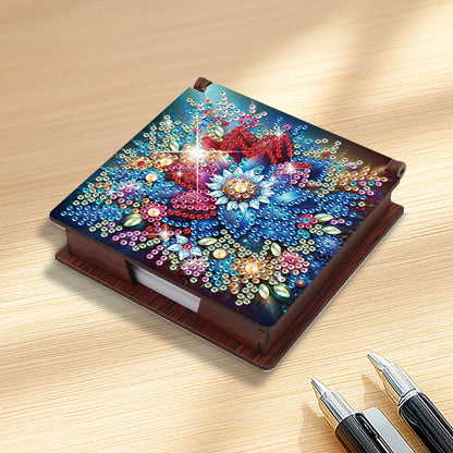 Wood Animals Diamond Art Note Box with 160 Sheets of Paper for Adults Beginners
