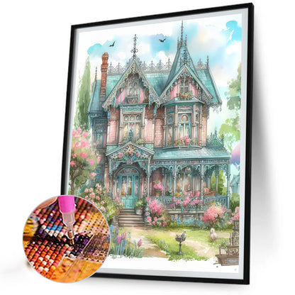 House Castle - Full Round Drill Diamond Painting 40*50CM