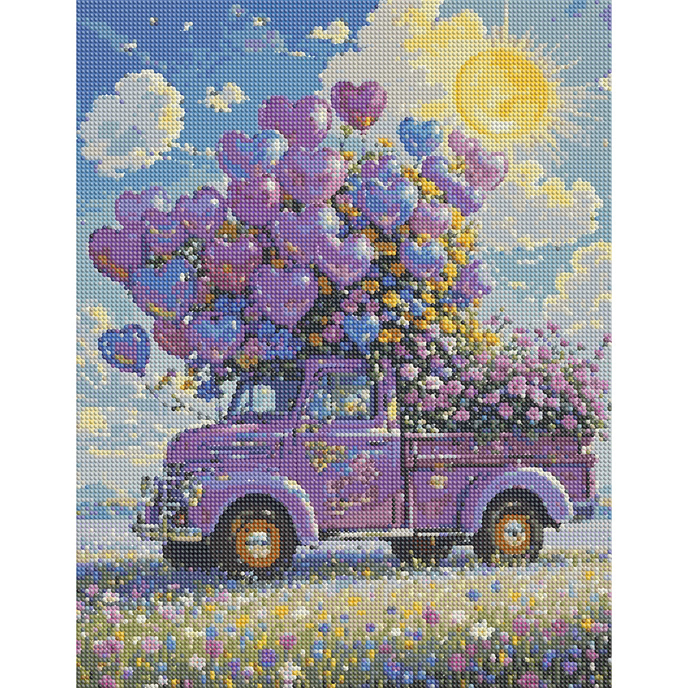 Car On The Lawn - Full Round Drill Diamond Painting 40*50CM