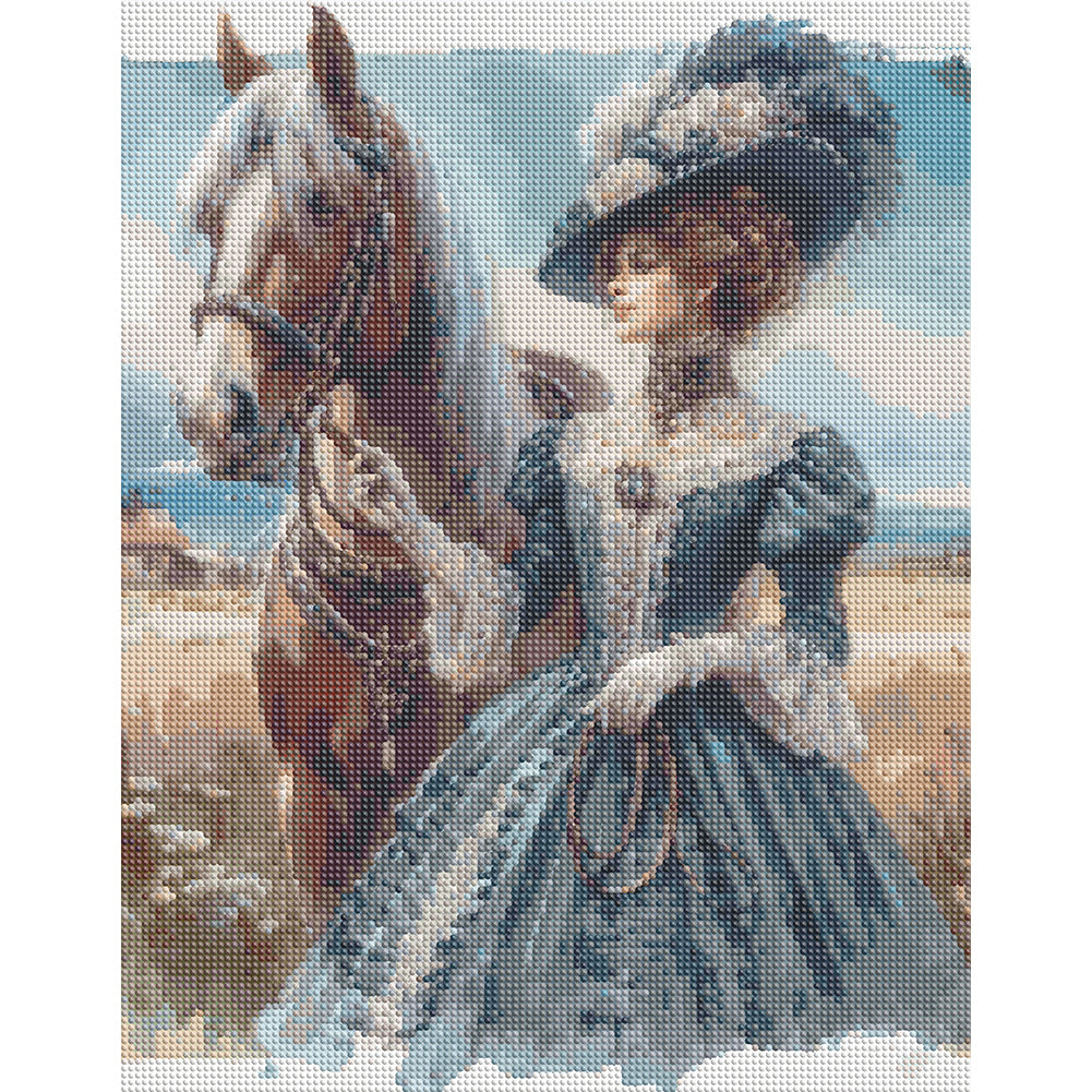 Victorian Beauty - Full Round Drill Diamond Painting 40*50CM