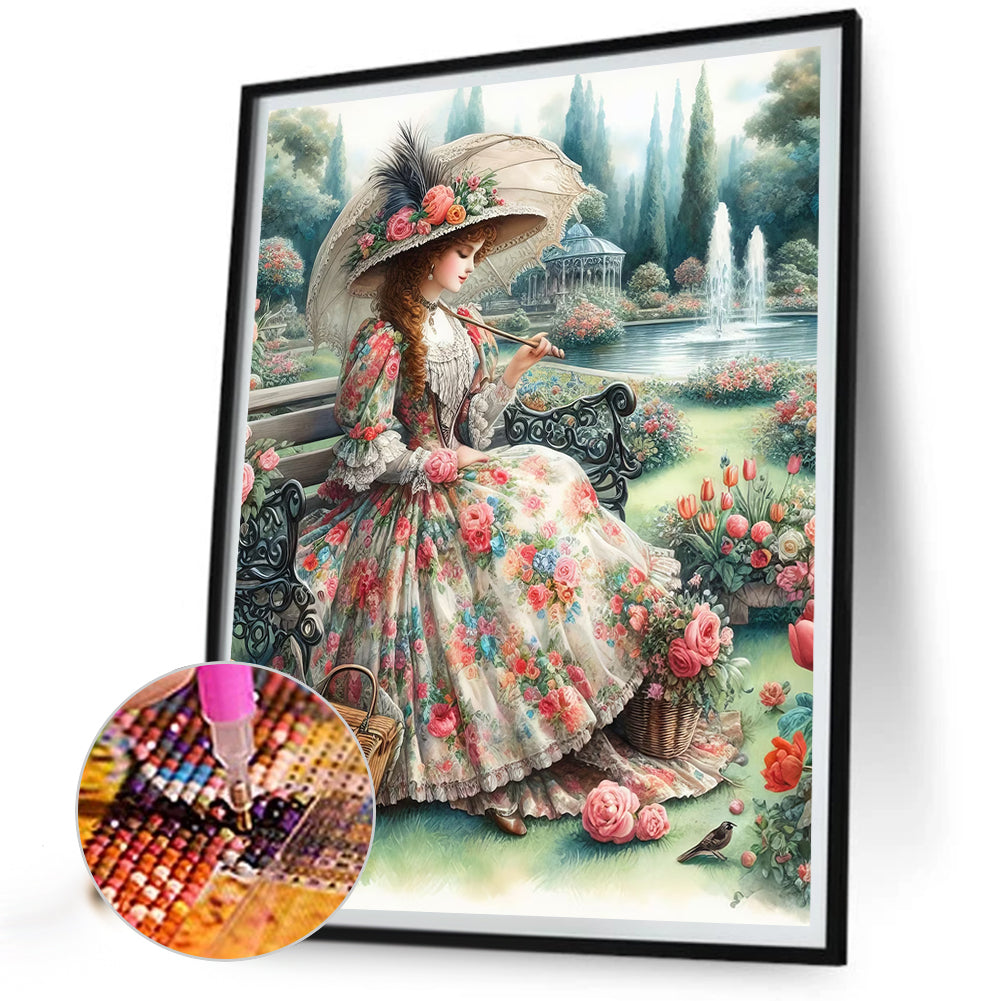Victorian Beauty - Full Round Drill Diamond Painting 40*50CM