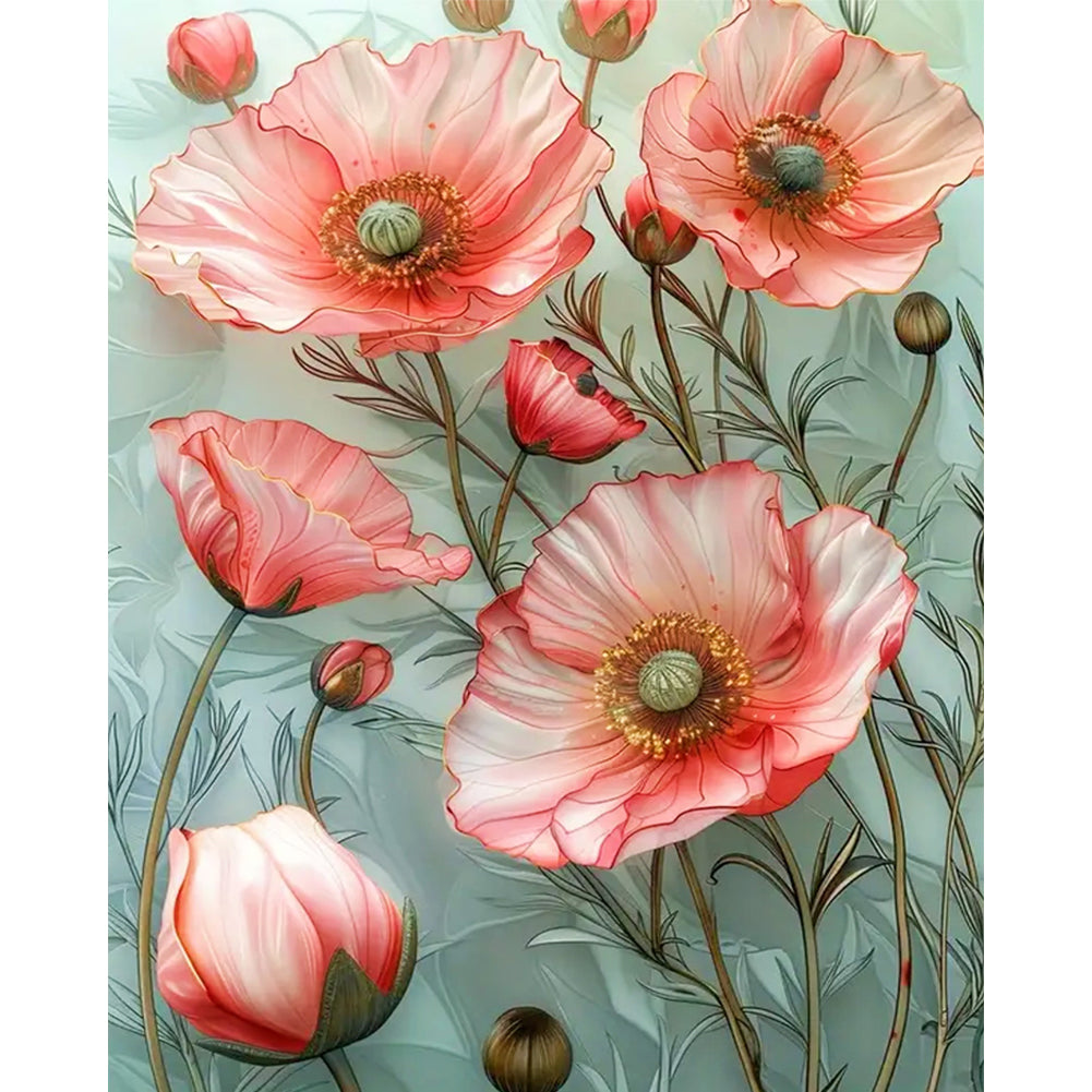 Poppy - 11CT Stamped Cross Stitch 40*50CM