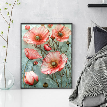 Poppy - 11CT Stamped Cross Stitch 40*50CM