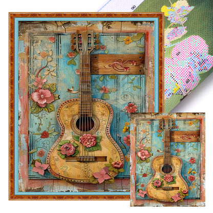 Guitar - 11CT Stamped Cross Stitch 40*50CM