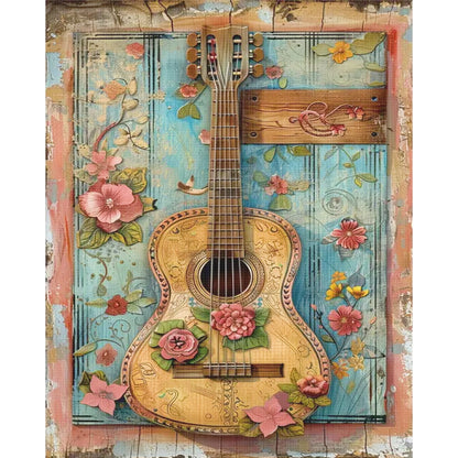 Guitar - 11CT Stamped Cross Stitch 40*50CM