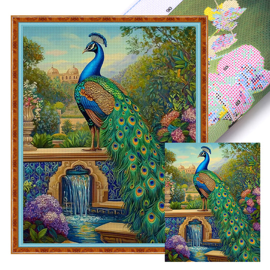 Peacock - 11CT Stamped Cross Stitch 40*50CM