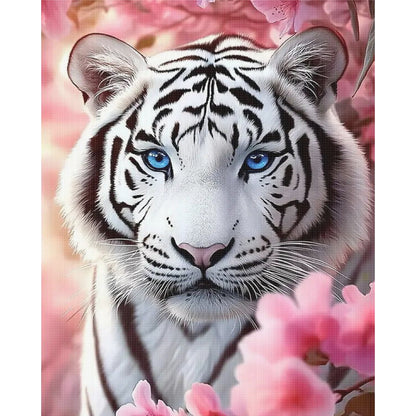 White Tiger - 11CT Stamped Cross Stitch 40*50CM