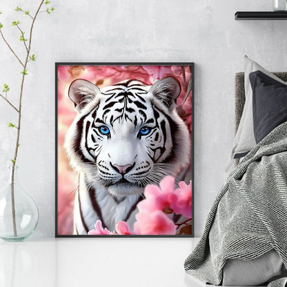 White Tiger - 11CT Stamped Cross Stitch 40*50CM