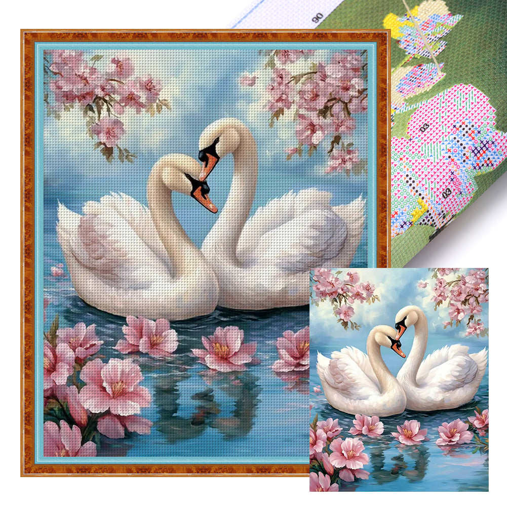 Swan - 11CT Stamped Cross Stitch 40*50CM