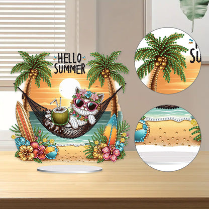 Acrylic Special Shape Animal Diamond Painting Desktop Decors Bedroom Table Decor