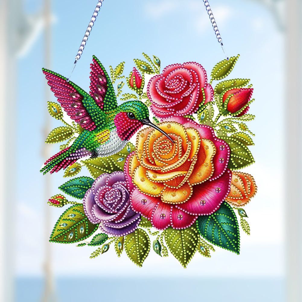 Acrylic Special Shape Animals Diamond Painting Ornaments for Garden Window Decor