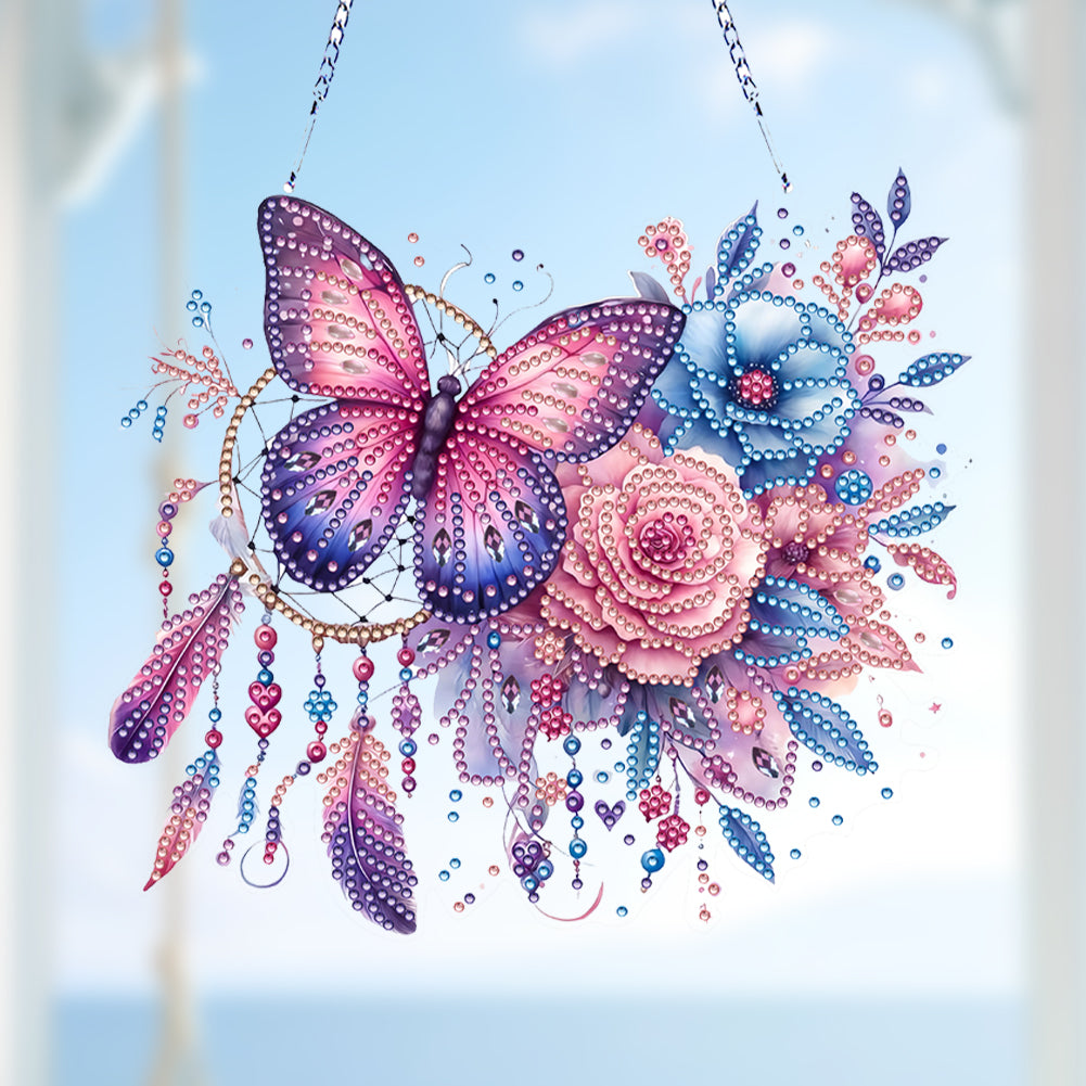 Acrylic Special Shape Animals Diamond Painting Ornaments for Garden Window Decor