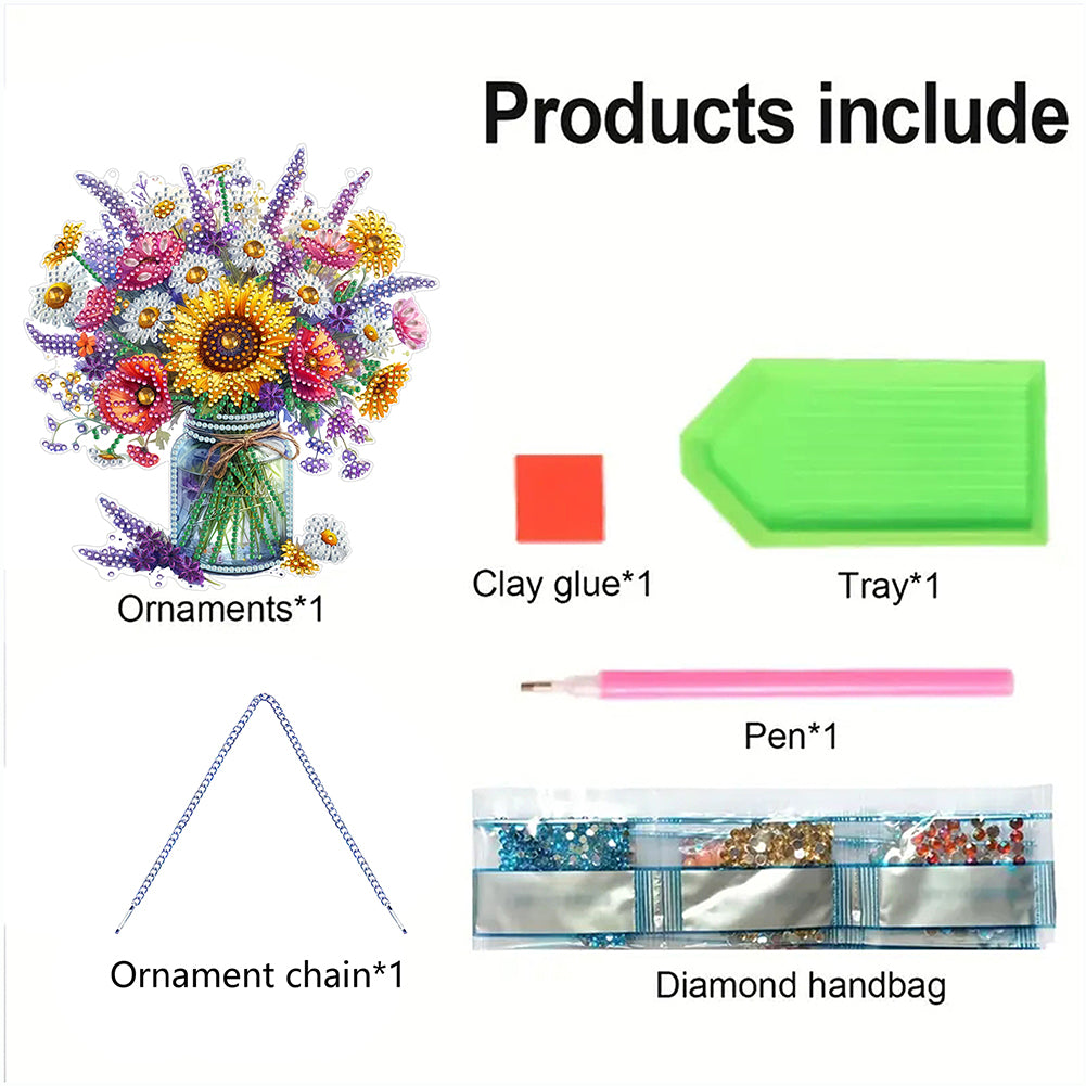 Acrylic Special Shape Animals Diamond Painting Ornaments for Garden Window Decor