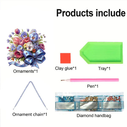 Acrylic Special Shape Animals Diamond Painting Ornaments for Garden Window Decor