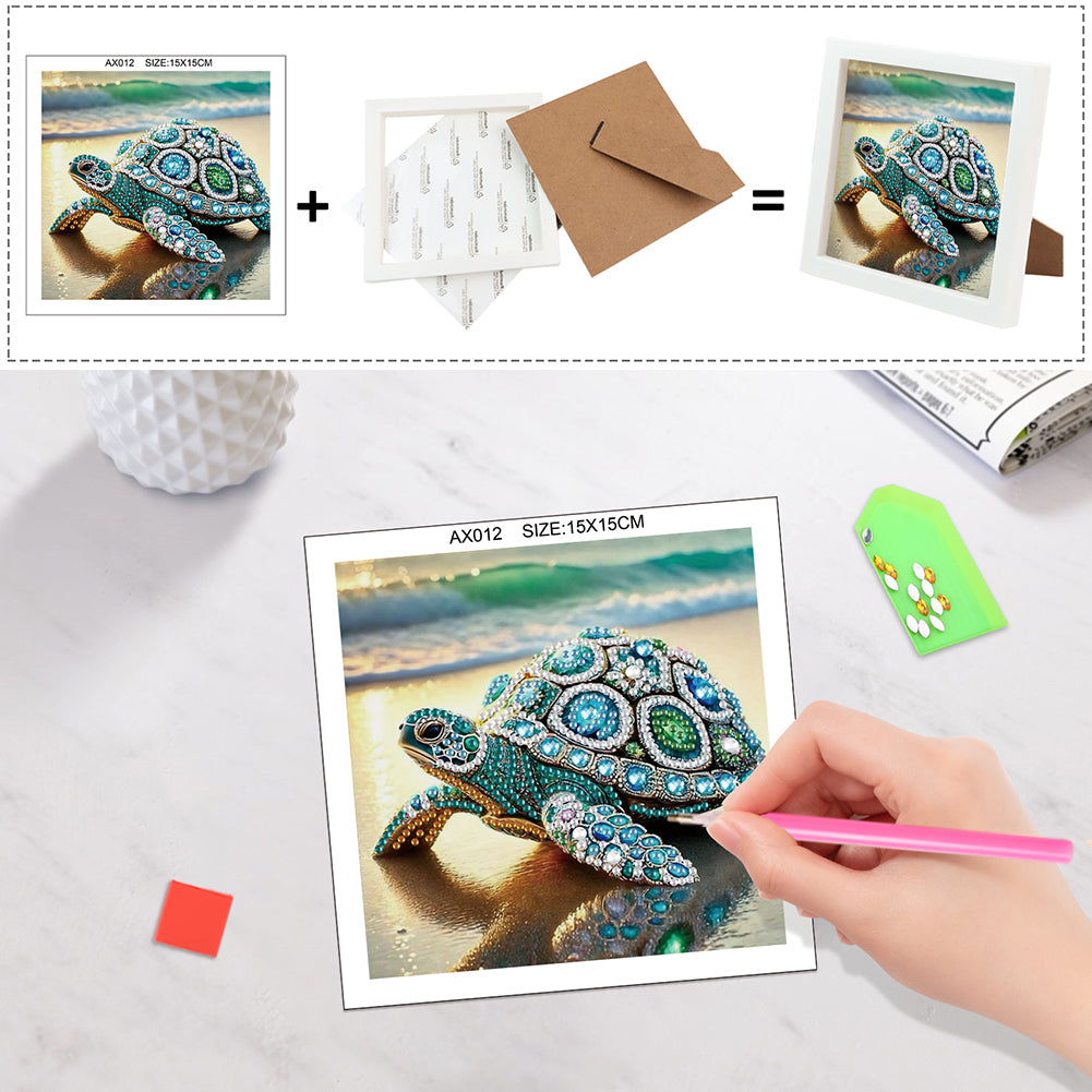 Sea Turtle - Special Shaped Drill Diamond Painting 15*15CM