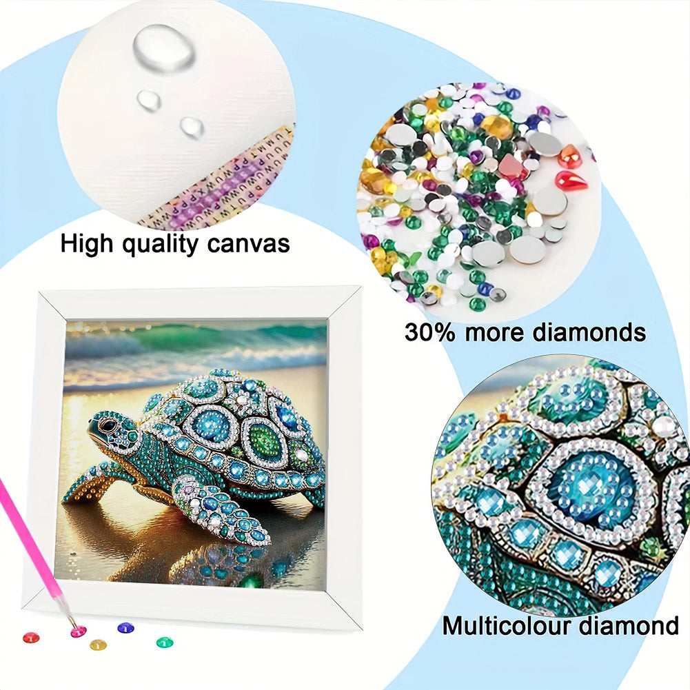 Sea Turtle - Special Shaped Drill Diamond Painting 15*15CM