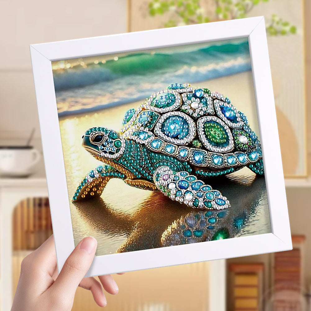 Sea Turtle - Special Shaped Drill Diamond Painting 15*15CM