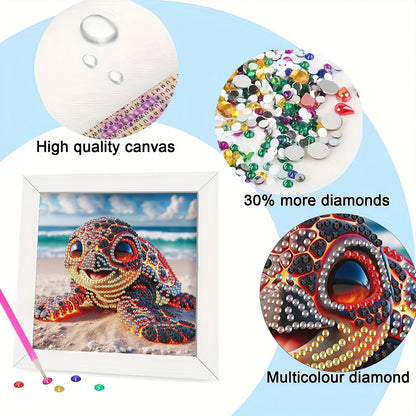 Sea Turtle - Special Shaped Drill Diamond Painting 15*15CM