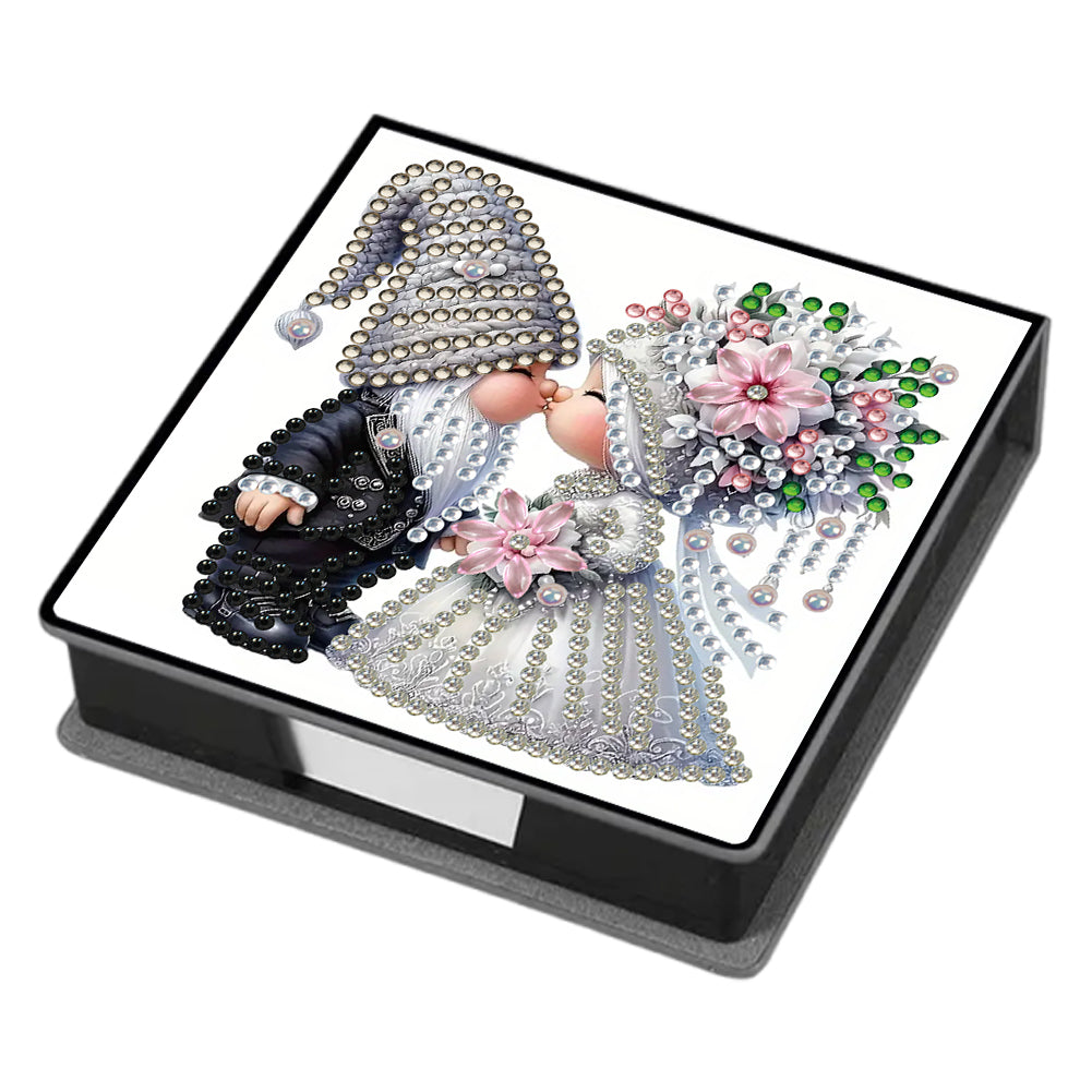 Leather 5D Diamond Painting Kit Note Box Diamond Art Notepad Box for Home Office