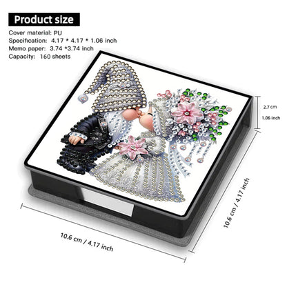 Leather 5D Diamond Painting Kit Note Box Diamond Art Notepad Box for Home Office