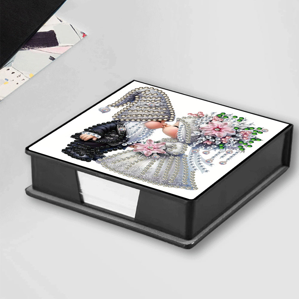 Leather 5D Diamond Painting Kit Note Box Diamond Art Notepad Box for Home Office