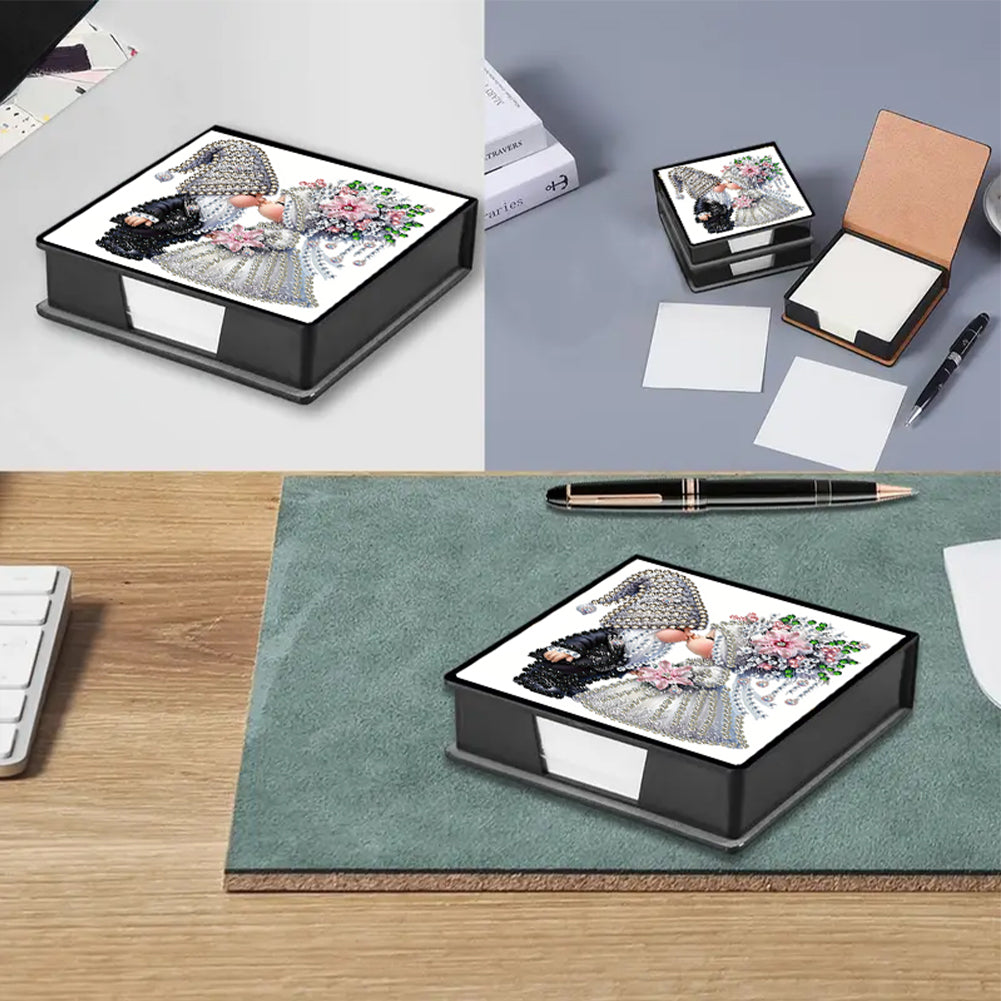 Leather 5D Diamond Painting Kit Note Box Diamond Art Notepad Box for Home Office
