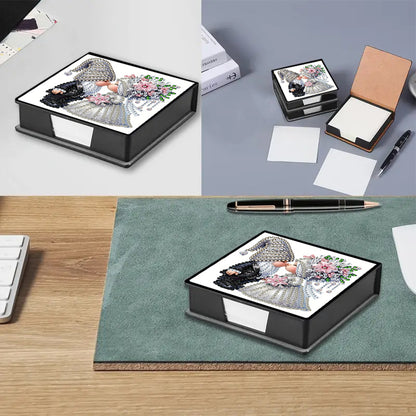 Leather 5D Diamond Painting Kit Note Box Diamond Art Notepad Box for Home Office