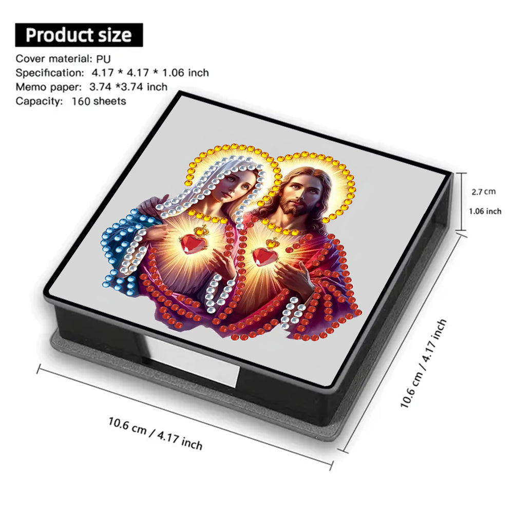 Leather 5D Diamond Painting Kit Note Box Diamond Art Notepad Box for Home Office