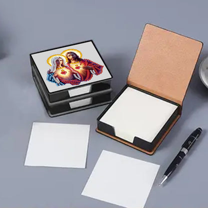 Leather 5D Diamond Painting Kit Note Box Diamond Art Notepad Box for Home Office