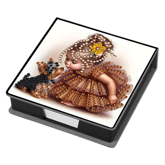 Leather 5D Diamond Painting Kit Note Box Diamond Art Notepad Box for Home Office