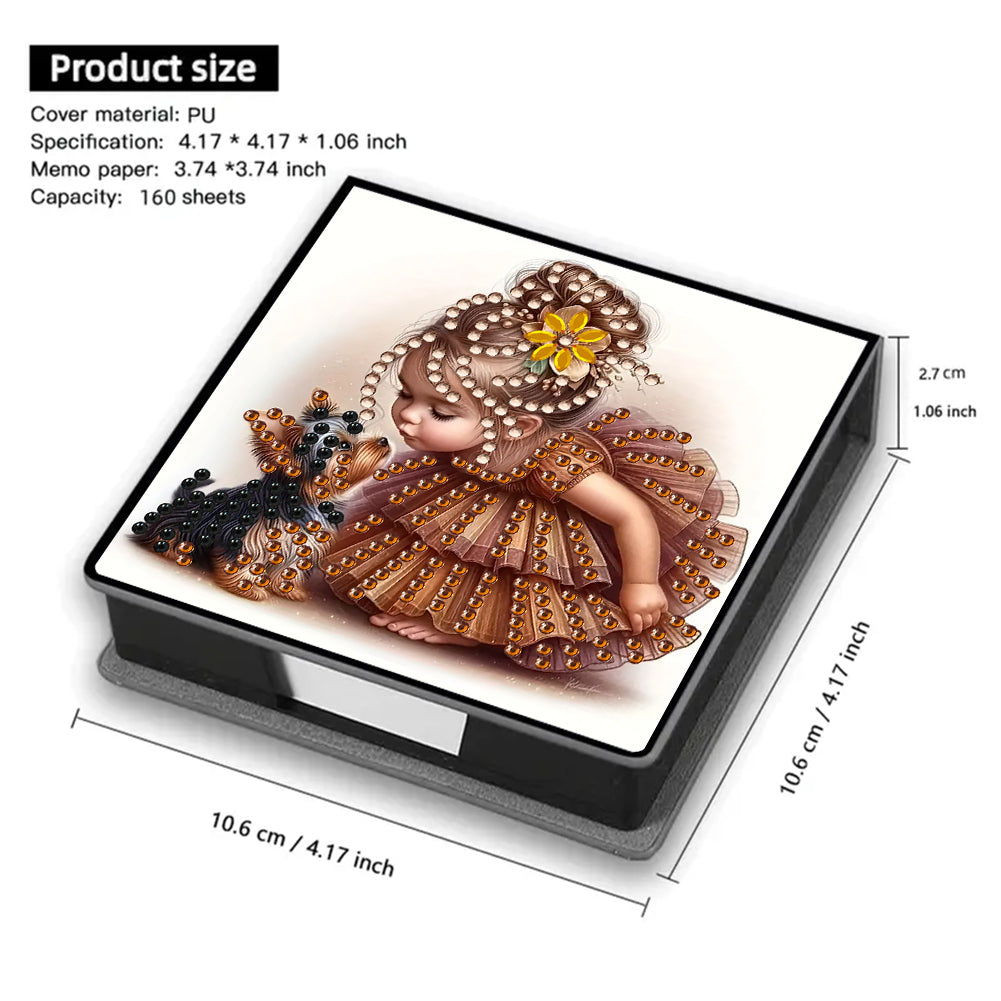 Leather 5D Diamond Painting Kit Note Box Diamond Art Notepad Box for Home Office