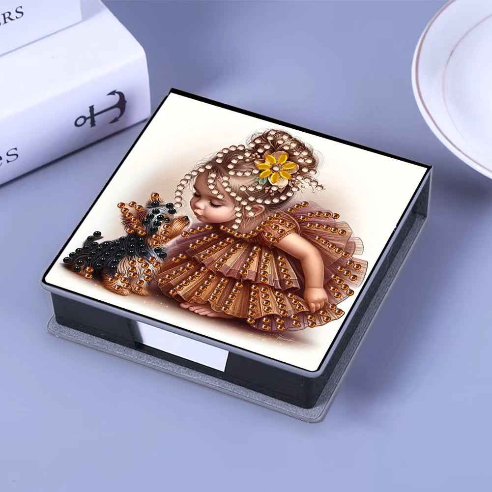Leather 5D Diamond Painting Kit Note Box Diamond Art Notepad Box for Home Office